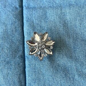 Sparkly mirrored cocktail ring.